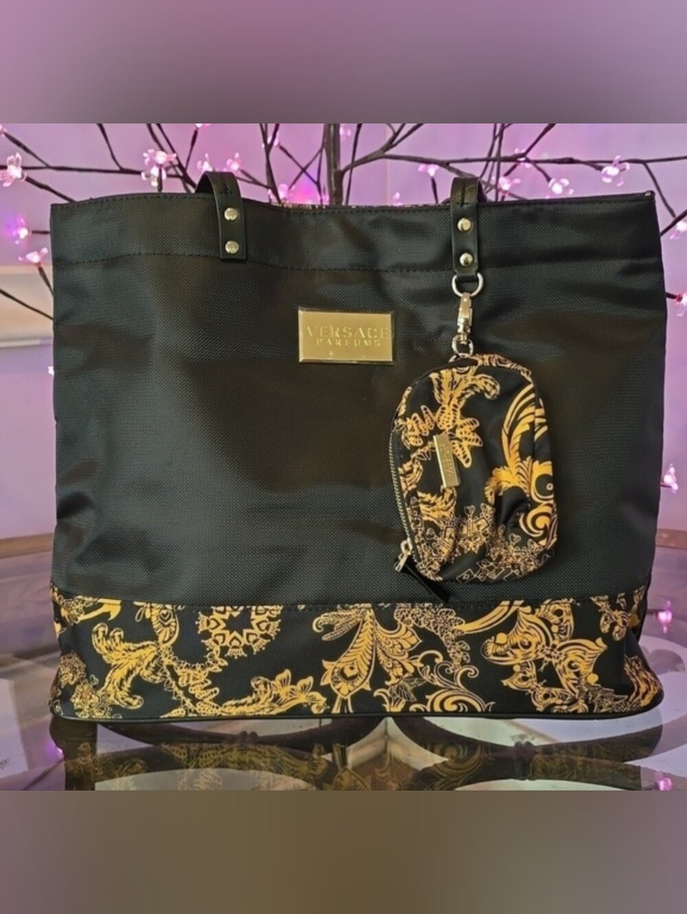 Versace Parfums Weekender Tote w/Coin Pouch